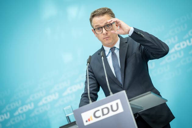 Carsten Linnemann, CDU-Generalsekretär, während der Pressekonferenz nach der Bundesvorstandssitzung;CDU Bundesvorstand und Gremiensitzungen am 08.06.2026, Berlin Berlin Deutschland Konrad-Adenauer-Haus, Bundespart *** Carsten Linnemann, CDU Secretary General, during the press conference after the Federal Executive Committee meeting CDU Federal Executive Committee and committee meetings on 08 06 2026, Berlin Berlin Germany Konrad Adenauer Haus, Bundespart