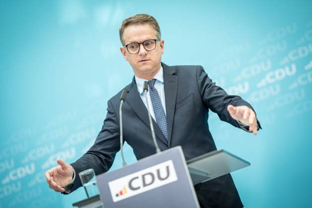Carsten Linnemann, CDU-Generalsekretär, während der Pressekonferenz nach der Bundesvorstandssitzung;CDU Bundesvorstand und Gremiensitzungen am 08.06.2026, Berlin Berlin Deutschland Konrad-Adenauer-Haus, Bundespart *** Carsten Linnemann, CDU Secretary General, during the press conference after the Federal Executive Committee meeting CDU Federal Executive Committee and committee meetings on 08 06 2026, Berlin Berlin Germany Konrad Adenauer Haus, Bundespart