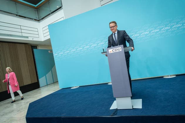 Carsten Linnemann, CDU-Generalsekretär, während der Pressekonferenz nach der Bundesvorstandssitzung;CDU Bundesvorstand und Gremiensitzungen am 08.06.2026, Berlin Berlin Deutschland Konrad-Adenauer-Haus, Bundespart *** Carsten Linnemann, CDU Secretary General, during the press conference after the Federal Executive Committee meeting CDU Federal Executive Committee and committee meetings on 08 06 2026, Berlin Berlin Germany Konrad Adenauer Haus, Bundespart