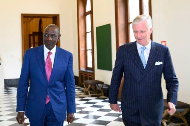 King Philippe receives His Excellency William Ruto BRUSSELS, BELGIUM - 08 JUNE : King Philippe of Belgium receives His Excellency William Ruto, President of the Republic of Kenya in audience at the Castle in Brussels pictured in Brussels , Belgium, 08 06 2026 Brussels Belgium  Copyright: xPhilipxReynaersx