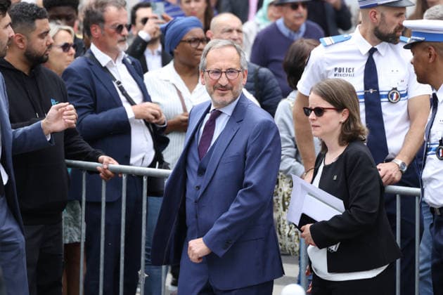 Andre Santini Funeral - Issy-les-Moulineaux Guillaume Tabard during funeral ceremony of Mayor of Issy-les-Moulineaux Andre Santini at the Saint-Etienne church in Issy-les-Moulineaux near Paris, France on June 8, 2026. Andre Santini died on June 1, 2026, aged 85. Photo by Nasser Berzane ABACAPRESS.COM Issy-les-Moulineaux France  Copyright: xBerzanexNasser ABACAx