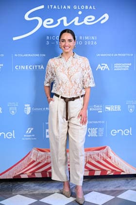 June 8, 2026, Rome, Rome, Italy: Matilde Gioli at the photocall for the presentation of the Italian Global Series, the second edition of the event dedicated to the best Italian and international series, which will be held from July 3 to 11, 2026, in Rimini and Riccione. Stampa Estera, Rome, June 8, 2026 Rome Italy  - ZUMAa289 20260608_zia_a289_079 Copyright: xMariaxLauraxAntonellix xAgfx