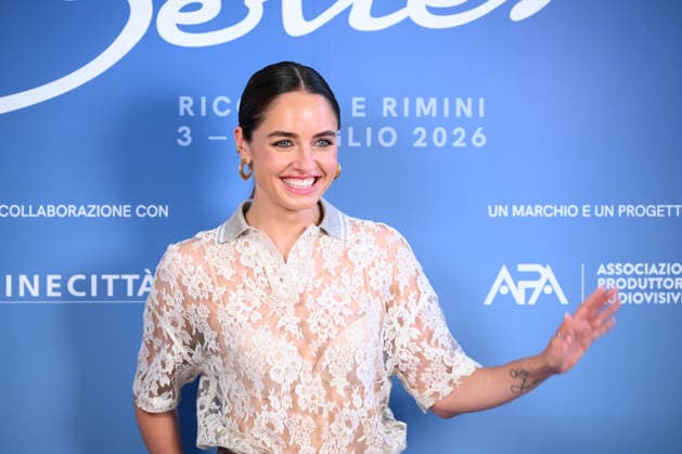 June 8, 2026, Rome, Rome, Italy: Matilde Gioli at the photocall for the presentation of the Italian Global Series, the second edition of the event dedicated to the best Italian and international series, which will be held from July 3 to 11, 2026, in Rimini and Riccione. Stampa Estera, Rome, June 8, 2026 Rome Italy  - ZUMAa289 20260608_zia_a289_089 Copyright: xMariaxLauraxAntonellix xAgfx