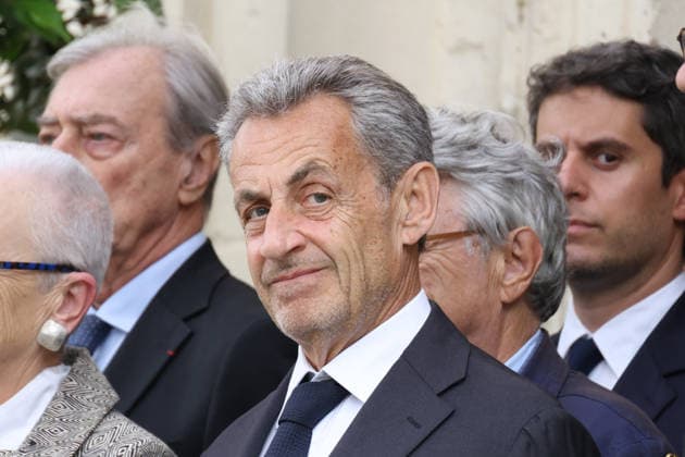 Andre Santini Funeral - Issy-les-Moulineaux Nicolas Sarkozy during funeral ceremony of Mayor of Issy-les-Moulineaux Andre Santini at the Saint-Etienne church in Issy-les-Moulineaux near Paris, France on June 8, 2026. Andre Santini died on June 1, 2026, aged 85. Photo by Nasser Berzane ABACAPRESS.COM Issy-les-Moulineaux France  Copyright: xBerzanexNasser ABACAx