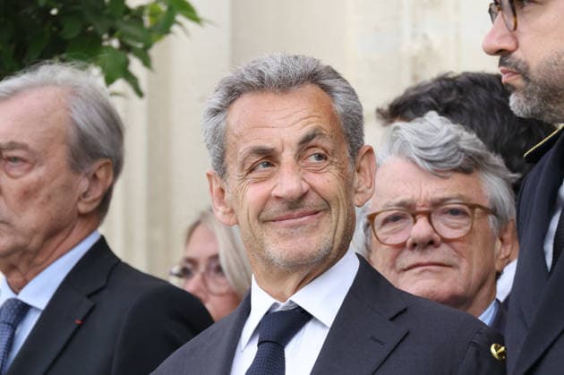 Andre Santini Funeral - Issy-les-Moulineaux Nicolas Sarkozy during funeral ceremony of Mayor of Issy-les-Moulineaux Andre Santini at the Saint-Etienne church in Issy-les-Moulineaux near Paris, France on June 8, 2026. Andre Santini died on June 1, 2026, aged 85. Photo by Nasser Berzane ABACAPRESS.COM Issy-les-Moulineaux France  Copyright: xBerzanexNasser ABACAx