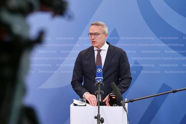 Berlin, Deutschland, 08.06.2026: Digitalministerium: Pressestatement: Beste Netze : Bundesminister für Digitales und Staatsmodernisierung Karsten Wildberger (CDU) *** Berlin, Germany, 08 06 2026 Digital Ministry Press statement Best Networks Federal Minister for Digital and State Modernization Karsten Wildberger CDU Copyright: xdtsxNachrichtenagenturx dts_122011