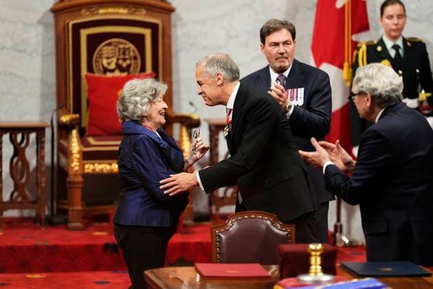 June 8, 2026, Ottawa, On, Canada: Prime Minister Mark Carney shakes hands with Governor General Louise Arbour in Ottawa on Monday, June 8, 2026. Ottawa Canada  - ZUMAc35_ 20260608_zaf_c35_038 Copyright: xJustinxTangx