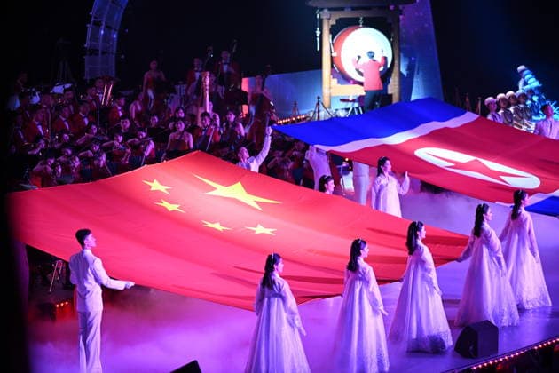 (260608) -- PYONGYANG, June 8, 2026 -- Artists perform during an artistic performance at the Pyongyang Gymnasium in Pyongyang, the Democratic People s Republic of Korea (DPRK), June 8, 2026. Xi Jinping, general secretary of the Communist Party of China Central Committee and Chinese president, and his wife Peng Liyuan, along with Kim Jong Un, general secretary of the Workers Party of Korea and president of the State Affairs of the DPRK, and Kim s wife Ri Sol Ju, watched the performance on Monday evening. ) DPRK-PYONGYANG-CHINA-XI JINPING-ARTISTIC PERFORMANCE LixXiang 