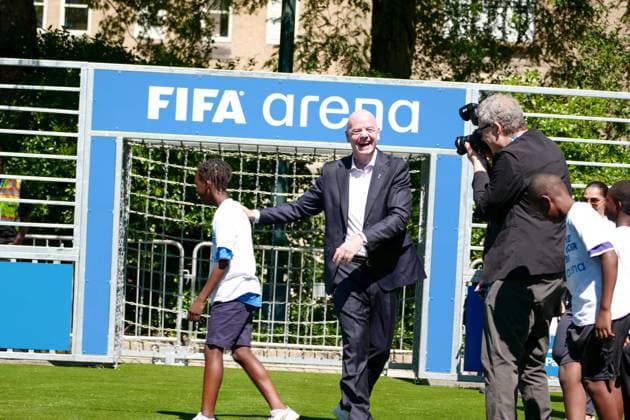 New York, NY- June 8: Governor Hochul and Mayor Mamdani make a World Cup FIFA announcement of a free watch party in Central Park for the FIFA World Cup 2026 Final on Sunday, July 19. With FIFA President Gianni Infantino, George Weah on June 8, 20267 Credit: AdMedia USA - ZUMAa123 20260608_zaa_a123_281 Copyright: xCamaraxPorterx