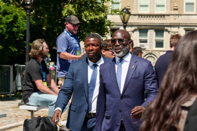 New York, NY- June 8: Governor Hochul and Mayor Mamdani make a World Cup FIFA announcement of a free watch party in Central Park for the FIFA World Cup 2026 Final on Sunday, July 19. With FIFA President Gianni Infantino, George Weah on June 8, 20267 Credit: AdMedia USA  - ZUMAa123 20260608_zaa_a123_270 Copyright: xCamaraxPorterx