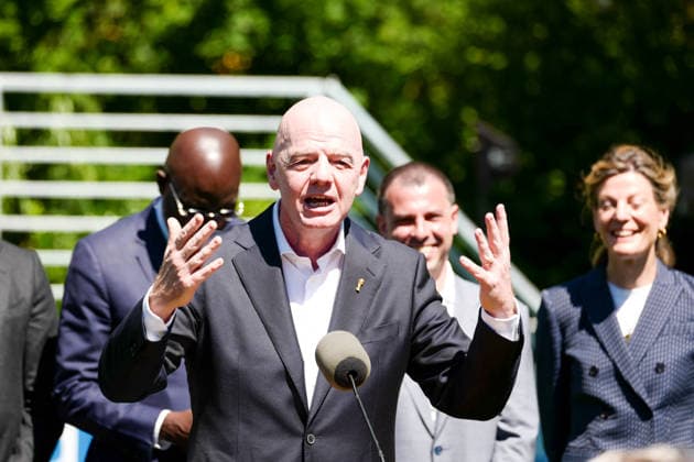 New York, NY- June 8: Governor Hochul and Mayor Mamdani make a World Cup FIFA announcement of a free watch party in Central Park for the FIFA World Cup 2026 Final on Sunday, July 19. With FIFA President Gianni Infantino, George Weah on June 8, 20267 Credit: AdMedia USA  - ZUMAa123 20260608_zaa_a123_277 Copyright: xCamaraxPorterx