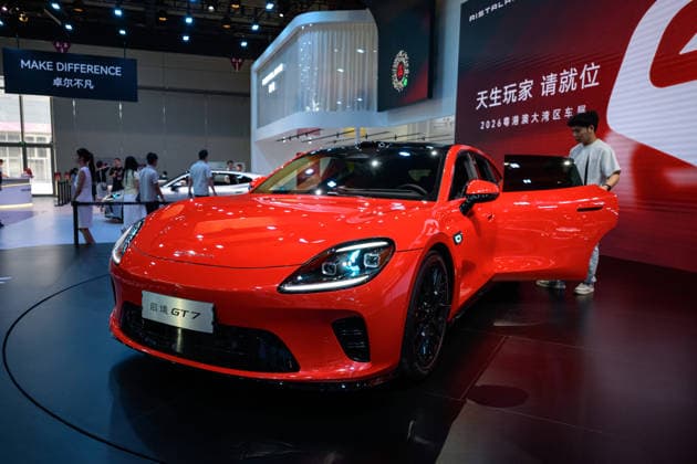 30th Guangdong-Hong Kong-Macao Greater Bay Area Auto Show SHENZHEN, CHINA - JUNE 8: A Qijing GT7 is displayed during the 30th Guangdong-Hong Kong-Macao Greater Bay Area Auto Show on June 8, 2026, in Shenzhen, Guangdong Province, China.The theme of the auto show is technology oriented, future oriented, and market-oriented, with a total scale of 300000 square meters and multiple high-tech new energy vehicles unveiled. Stringer Anadolu Shenzhen China. Editorial use only. Please get in touch for any other usage.  Copyright: x2026xAnadoluxStringerx