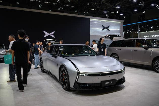30th Guangdong-Hong Kong-Macao Greater Bay Area Auto Show SHENZHEN, CHINA - JUNE 8: A Xpeng P7 EV is displayed during the 30th Guangdong-Hong Kong-Macao Greater Bay Area Auto Show on June 8, 2026, in Shenzhen, Guangdong Province, China.The theme of the auto show is technology oriented, future oriented, and market-oriented, with a total scale of 300000 square meters and multiple high-tech new energy vehicles unveiled. Stringer Anadolu Shenzhen China. Editorial use only. Please get in touch for any other usage.  Copyright: x2026xAnadoluxStringerx