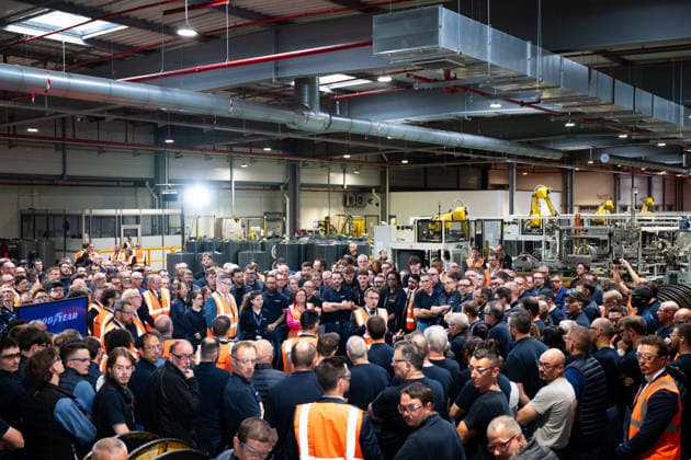 French President Emmanuel Macron visits and delivers a speech in the Goodyear Manufacture , an industrial site specialized in the production of high quality tires Amiens Sud, France Monday, June 8, 2026 Jeanne Accorsini Pool Bestimage Amiens France  Copyright: xJeannexAccorsini Pool BestimagexJeannexAccorsini Pool Bestimagex