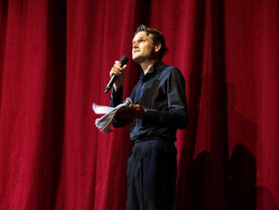 RECORD DATE NOT STATED Fabian Hinrichs in Berlin-Troja unseres Lebens ... , ein Abend für Bazon Brock zum 90. Geburtstag zusammen mit Angela Winkler und Martin Wuttke im Renaissance-Theater Berlin, 2.6.2026 *** Fabian Hinrichs in Berlin Troy of our lives , an evening for Bazon Brock on his 90th birthday together with Angela Winkler and Martin Wuttke at the Renaissance Theater Berlin, 2 6 2026