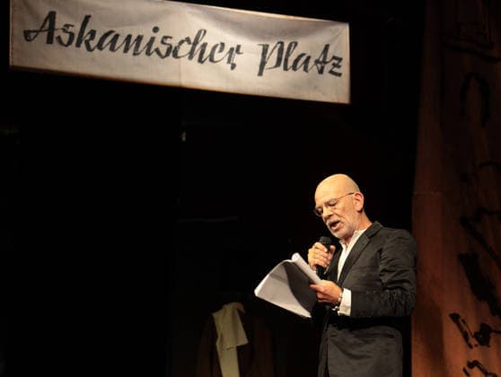RECORD DATE NOT STATED Martin Wuttke in Berlin-Troja unseres Lebens ... , ein Abend für Bazon Brock zum 90. Geburtstag zusammen mit Fabian Hinrichs und Angela Winkler im Renaissance-Theater Berlin, 2.6.2026 *** Martin Wuttke in Berlin Troy of our lives , an evening for Bazon Brock on his 90th birthday together with Fabian Hinrichs and Angela Winkler at the Renaissance Theater Berlin, 2 6 2026