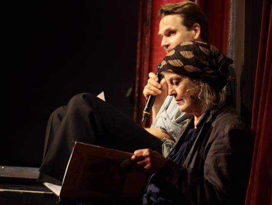 RECORD DATE NOT STATED Angela Winkler und Fabian Hinrichs in Berlin-Troja unseres Lebens ... , ein Abend für Bazon Brock zum 90. Geburtstag zusammen mit Martin Wuttke im Renaissance-Theater Berlin, 2.6.2026 *** Angela Winkler and Fabian Hinrichs in Berlin Troy of our lives , an evening for Bazon Brock on his 90th birthday together with Martin Wuttke at the Renaissance Theater Berlin, 2 6 2026
