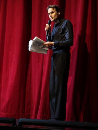 RECORD DATE NOT STATED Fabian Hinrichs in Berlin-Troja unseres Lebens ... , ein Abend für Bazon Brock zum 90. Geburtstag zusammen mit Angela Winkler und Martin Wuttke im Renaissance-Theater Berlin, 2.6.2026 *** Fabian Hinrichs in Berlin Troy of our lives , an evening for Bazon Brock on his 90th birthday together with Angela Winkler and Martin Wuttke at the Renaissance Theater Berlin, 2 6 2026