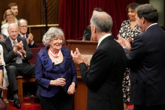 June 8, 2026, Ottawa, On, Canada: Governor General Louise Arbour is applauded by Prime Minister Mark Carney and Chief Justice Richard Wagner as she arrives, in Ottawa on Monday, June 8, 2026 Ottawa Canada  - ZUMAc35_ 20260608_zaf_c35_111 Copyright: xAdrianxWyldx
