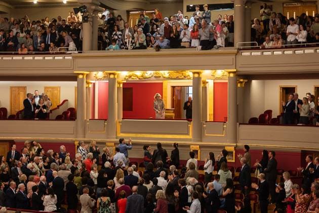 Queen Mathilde of Belgium pictured during the winner s concert of the 2026 Queen Elisabeth Cello Competition, at the Brussels Bozar concert hall, on Monday 08 June 2026. This year s edition of the competition for career-starting musicians took place from 4 to 30 May.  JAMESxARTHURxGEKIERE 176689324