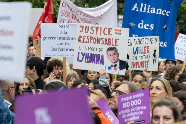 Paris, France June 8, 2026 - Protest to denounce the injustice surrounding the murder of the young girl Lyhanna. Organized by some twenty organizations dedicated to combating child abuse in the wake of the failures in the Lyhanna case, these protests aim to voice their outrage over the impunity enjoyed by child sex offenders. The body of 11-year-old Lyhanna was found last Thursday in the Gers department. MANIFESTATION, DYSFONCTIONEMENT DE LA JUSTICE, COLERE, RASSEMBLEMENT, MOBILISATION, ASSOCIATIONS, ENFANTS, VIOL, INCESTE, SOCIETE, CRIME, DARMANIN  Copyright: xVincentxIsorex