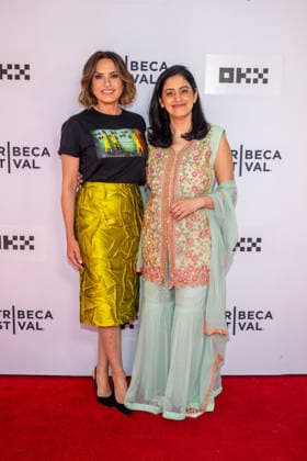 The Gymnasts of Fisherman Colony Premiere, 25th Tribeca Film Festival in New York, USA - 08 Jun 2026 (L-R) Mariska Hargitay and Habiba Nosheen attend The Gymnasts of Fisherman Colony Premiere during the 2026 Tribeca Film Festival at SVA Theatre. New York United States Copyright: xRonxAdarx xSOPAxImagesx _radar_gymfish_06082026_03650