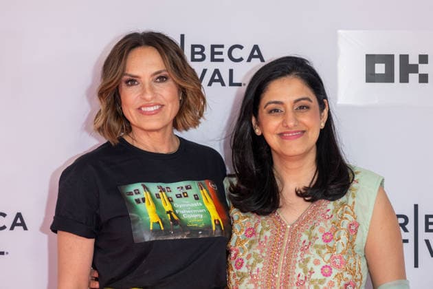 The Gymnasts of Fisherman Colony Premiere, 25th Tribeca Film Festival in New York, USA - 08 Jun 2026 (L-R) Mariska Hargitay and Habiba Nosheen attend The Gymnasts of Fisherman Colony Premiere during the 2026 Tribeca Film Festival at SVA Theatre. New York United States Copyright: xRonxAdarx xSOPAxImagesx _radar_gymfish_06082026_03664