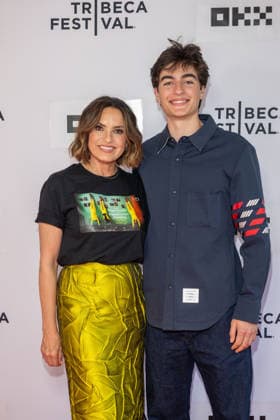 The Gymnasts of Fisherman Colony Premiere, 25th Tribeca Film Festival in New York, USA - 08 Jun 2026 (L-R) Mariska Hargitay and her son August Miklos Friedrich Hermann attend The Gymnasts of Fisherman Colony Premiere during the 2026 Tribeca Film Festival at SVA Theatre. New York United States Copyright: xRonxAdarx xSOPAxImagesx _radar_gymfish_06082026_03948