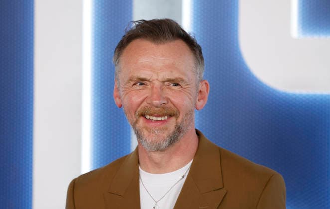 Simon Pegg arrives on the red carpet at the Disclosure Day New York Premiere at David H. Koch Theater at Lincoln Center on Monday, June 8, 2026 in New York City.  NYP20260608116 JohnxAngelillo