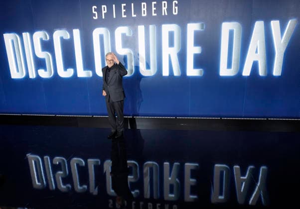 Steven Spielberg arrives on the red carpet at the Disclosure Day New York Premiere at David H. Koch Theater at Lincoln Center on Monday, June 8, 2026 in New York City.  NYP20260608159 JohnxAngelillo