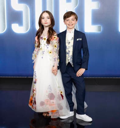 Delaney Anne Cuthbert and Tyler Maxwell arrive on the red carpet at the Disclosure Day New York Premiere at David H. Koch Theater at Lincoln Center on Monday, June 8, 2026 in New York City.  NYP20260608141 JohnxAngelillo