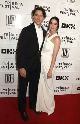 June 8, 2026, New York, New York, USA: Former Prime Minister of Canada JUSTIN TRUDEAU and singer KATY PERRY seen at the New York Premiere of Katy Perry - The Lifetimes Tour - Live From Paris during the 2026 Tribeca Film Festival at the BMCC Tribeca Performing Arts Center OKX Theater. New York USA  - ZUMAk03_ 20260608_zaf_k03_012 Copyright: xNancyxKaszermanx