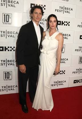 June 8, 2026, New York, New York, USA: Former Prime Minister of Canada JUSTIN TRUDEAU and singer KATY PERRY seen at the New York Premiere of Katy Perry - The Lifetimes Tour - Live From Paris during the 2026 Tribeca Film Festival at the BMCC Tribeca Performing Arts Center OKX Theater. New York USA  - ZUMAk03_ 20260608_zaf_k03_014 Copyright: xNancyxKaszermanx