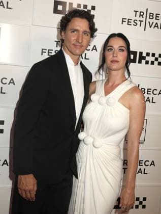 June 8, 2026, New York, New York, USA: Former Prime Minister of Canada JUSTIN TRUDEAU and singer KATY PERRY seen at the New York Premiere of Katy Perry - The Lifetimes Tour - Live From Paris during the 2026 Tribeca Film Festival at the BMCC Tribeca Performing Arts Center OKX Theater. New York USA  - ZUMAk03_ 20260608_zaf_k03_015 Copyright: xNancyxKaszermanx