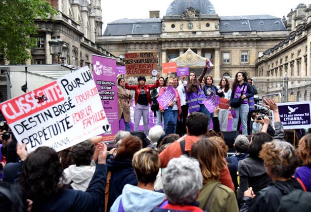 Lyhanna In Front Of The Courthouse - Paris Rally for Lyhanna in front of the courthouse in Paris, to denounce the inaction of justice against the violence against women and the children. France on June 8, 2026. Photo by Alain Apaydin ABACAPRESS.COM Paris France  Copyright: xApaydinxAlain ABACAx