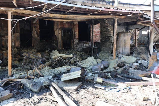 Buildings lie in ruins after a Russian drone attack in one of the districts of Kharkiv, Ukraine, June 9, 2026. The Russian army carried out a massive drone strike on the city. The attacks on residential buildings and civilian infrastructure injured 15 people, including three children. (Photo by Viacheslav Madiievskyi Ukrinform) Russian army launches large-scale drone attack on Kharkiv  Copyright: xViacheslavxMadiievskyix