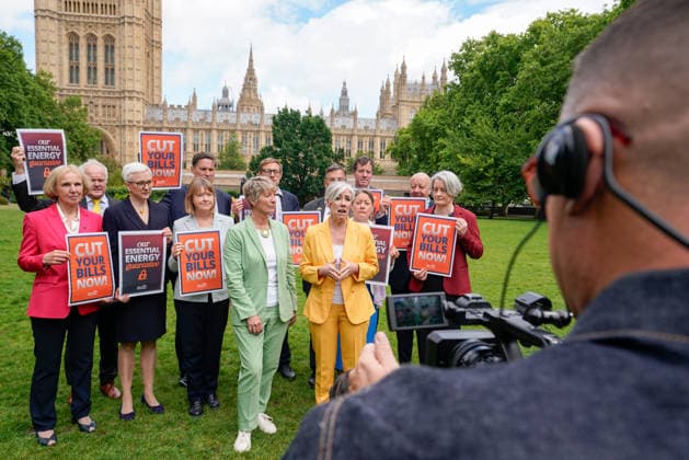 Daisy Cooper leads Liberal Democrat MPs in call for Essential Energy Guarantee. London, UK, 09 June 2026 Following her announcement vowing to claw back Â£5bn in windfall profits from energy networks firms to cut household bills, Lib Dem Deputy Leader Daisy Cooper was joined by Energy Spokesperson Pippa Heylings as they lead Liberal Democrat MPs in a rally calling for the Government, and Labour leadership contenders, to commit to introducing our Essential Energy Guarantee now. Victoria Tower Gardens, Millbank, London, UK., Credit:JAMES COOK Avalon  Copyright: xJAMESxCOOKx xAvalonx 1109065792