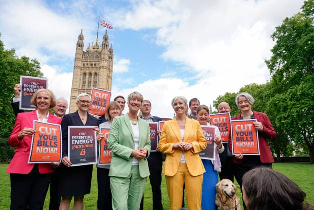 Daisy Cooper leads Liberal Democrat MPs in call for Essential Energy Guarantee. London, UK, 09 June 2026 Following her announcement vowing to claw back Â£5bn in windfall profits from energy networks firms to cut household bills, Lib Dem Deputy Leader Daisy Cooper was joined by Energy Spokesperson Pippa Heylings as they lead Liberal Democrat MPs in a rally calling for the Government, and Labour leadership contenders, to commit to introducing our Essential Energy Guarantee now. Victoria Tower Gardens, Millbank, London, UK., Credit:JAMES COOK Avalon  Copyright: xJAMESxCOOKx xAvalonx 1109065821