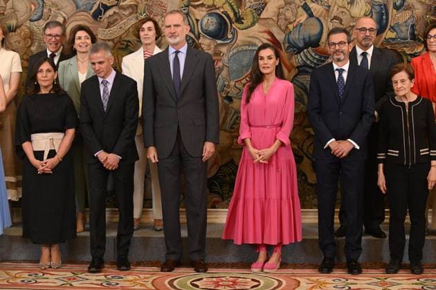 King Felipe VI and Queen Letizia during the audience with the Board of Trustees and Scientific Council of the Fundación Lilly on the occasion of its 25th anniversary, at La Zarzuela Palace, on June 9, 2026, in Madrid Spain This foundation was set up in 2001 with the aim of promoting science, contribute to improving the practice of medicine and promote the values of humanism Its projects aim to encourage reflection and debate in the three fields, recognizing the most innovative initiatives and launching programs which contribute to accelerating their development FAMOUS AUDIENCE ZARZUELA PALACE KINGS MONARCHY FOUNDATION José Madrid Madrid Madrid Spain  Copyright: xJosÃ xOlivax 7583440