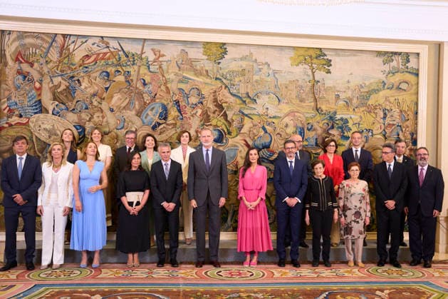 09-06-2026 Madrid Queen Letizia and King Felipe during a meeting with the board of the Scientific council of the Lilly foundation at Zarzuela palace in Madrid. No Spain Â  Copyright: xPPEx