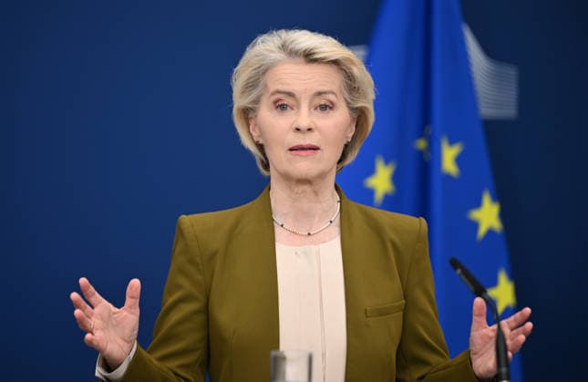 EU unveils proposed 21st sanctions package against Russia BRUSSELS, BELGIUM - JUNE 09: European Commission President Ursula von der Leyen delivers a press statement in Brussels on the European Union’s proposed 21st sanctions package against Russia, in Brussels, Belgium, on June 09, 2026. Dursun Aydemir Anadolu Brussels Belgium. Editorial use only. Please get in touch for any other usage.  Copyright: x2026xAnadoluxDursunxAydemirx