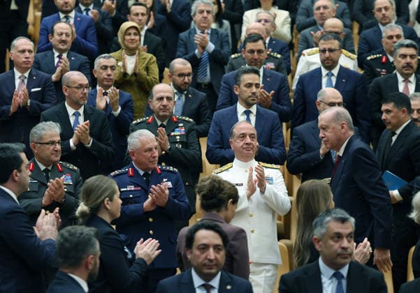 Opening Ceremony of the National Security Conferences of Turkiye ANKARA, TURKIYE - JUNE 09: (----EDITORIAL USE ONLY - MANDATORY CREDIT - TURKISH PRESIDENCY MURAT KULA HANDOUT - NO MARKETING NO ADVERTISING CAMPAIGNS - DISTRIBUTED AS A SERVICE TO CLIENTS----) Turkish President Recep Tayyip Erdogan attends the Opening Ceremony of the National Security Conferences at the Presidential Complex in Ankara, Turkiye, on June 09, 2026. Turkish Presidency Murat Kula Anadolu Ankara Turkey. Editorial use only. Please get in touch for any other usage.  Copyright: x2026xAnadoluxTurkishxPresidency MuratxKulax