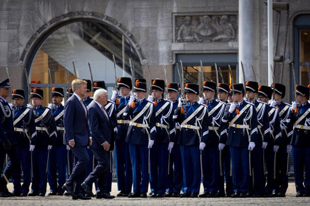 09-06-2026 Amsterdam King Willem-Alexander and Federal President of Germany Frank-Walter Steinmeier on the 1st day of the 3 day statevisit to the Netherlands. Â  Copyright: xPPEx