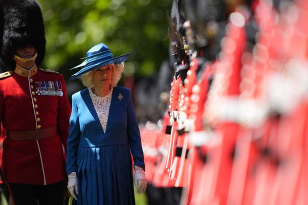 . 09 06 2026. London, United Kingdom. King Charles III and Queen Camilla present new Colours to the 1st Battalion Grenadier Guards at Buckingham Palace in London.  xPoolx xi-Imagesx IIM-26818-0028