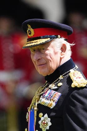 . 09 06 2026. London, United Kingdom. King Charles III and Queen Camilla present new Colours to the 1st Battalion Grenadier Guards at Buckingham Palace in London.  xPoolx xi-Imagesx IIM-26818-0045
