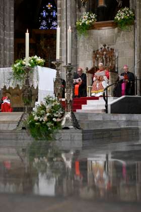 IPA85515142 - Spain, Vatican, 2026 6 9 Pope Leo XIV holds a midday prayer in the Cathedral of the Holy Cross and Saint Eulalia in Barcelona Photograph by VATICAN MEDIA Catholic Press Photo  Copyright: xVATICANxMEDIA CPPx xVATICANxMEDIA CPPx 85515142