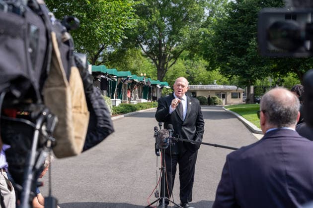 June 9, 2026, Washington, Dc, United States: White House Border Czar Tom Homan speaks to the White House press corps about the upcoming New York ICE surge on June 9, 2026. Washington United States  - ZUMAl312 20260609_znp_l312_007 Copyright: xAndrewxLeydenx