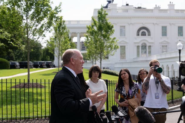 June 9, 2026, Washington, Dc, United States: White House Border Czar Tom Homan speaks to the White House press corps about the upcoming New York ICE surge on June 9, 2026. Washington United States - ZUMAl312 20260609_znp_l312_006 Copyright: xAndrewxLeydenx