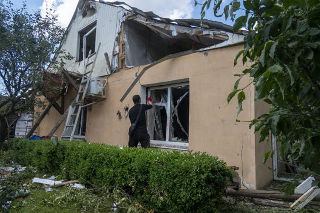 Aftermath of Russian attack on Ukraine s Chuhuiv CHUHUIV, KHARKIV REGION, UKRAINE - JUNE 9: Local residents clean the damage caused by the Russian missile strike on Chuhuiv, Kharkiv Region, Ukraine on June 9, 2026.Three people were killed in the missile attack on Chuhuiv: two men, aged 56 and 70, and a 22-year-old pregnant woman. Medical personnel provided assistance to two women, aged 71 and 65, and a 70-year-old man who suffered acute stress reactions. Two buildings, stores, garages, and two cars were damaged. Serhii Masin Anadolu Kharkiv Ukraine. Editorial use only. Please get in touch for any other usage.  Copyright: x2026xAnadoluxSerhiixMasinx