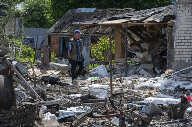 Aftermath of Russian attack on Ukraine s Chuhuiv CHUHUIV, KHARKIV REGION, UKRAINE - JUNE 9: Local residents clean the damage caused by the Russian missile strike on Chuhuiv, Kharkiv Region, Ukraine on June 9, 2026.Three people were killed in the missile attack on Chuhuiv: two men, aged 56 and 70, and a 22-year-old pregnant woman. Medical personnel provided assistance to two women, aged 71 and 65, and a 70-year-old man who suffered acute stress reactions. Two buildings, stores, garages, and two cars were damaged. Serhii Masin Anadolu Kharkiv Ukraine. Editorial use only. Please get in touch for any other usage.  Copyright: x2026xAnadoluxSerhiixMasinx